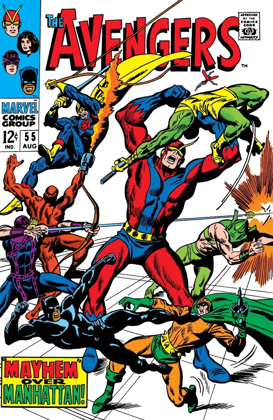 Cover of The Avengers #55