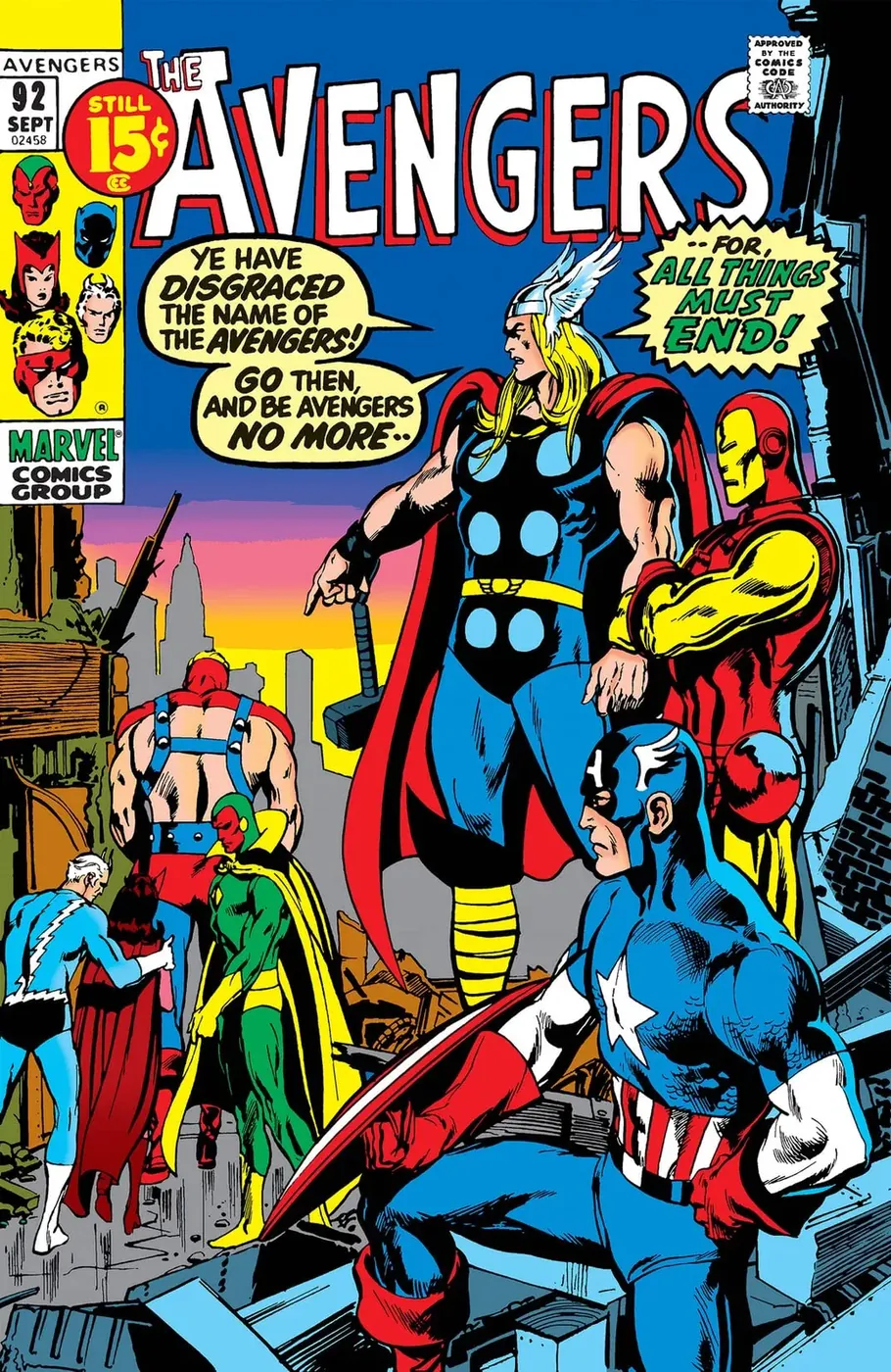 Cover of The Avengers #92