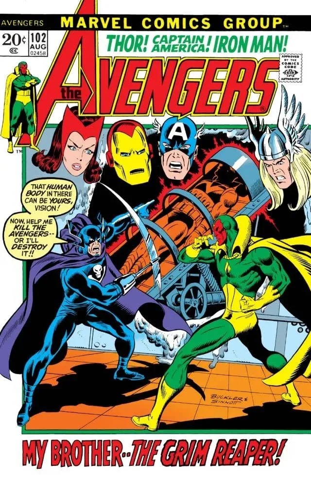 Cover of The Avengers #102