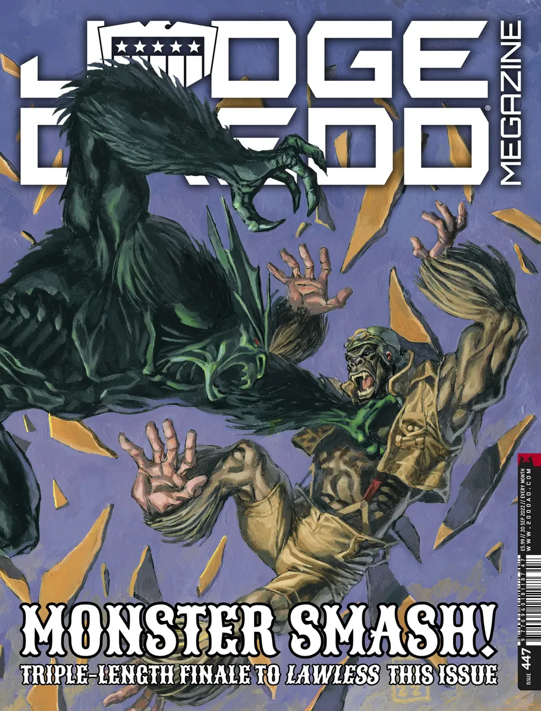 Cover of Judge Dredd Megazine #447
