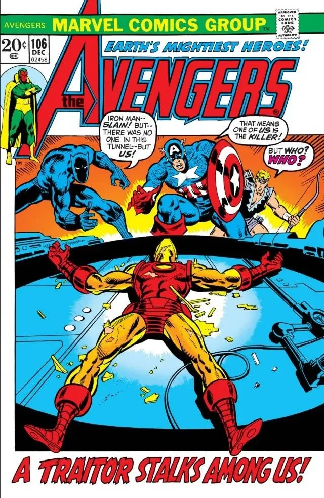 Cover of The Avengers #106