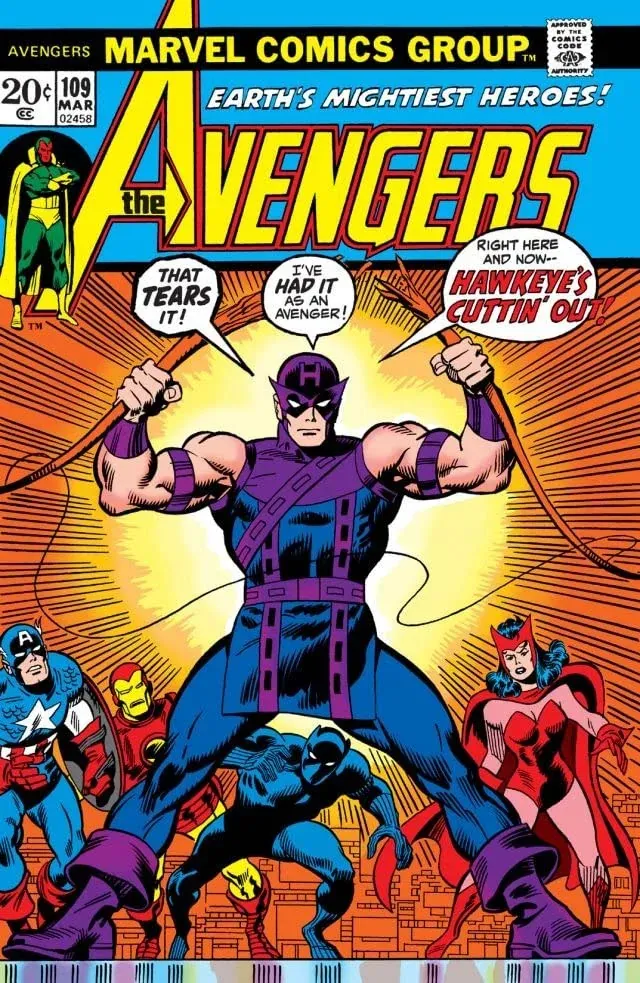 Cover of The Avengers #109