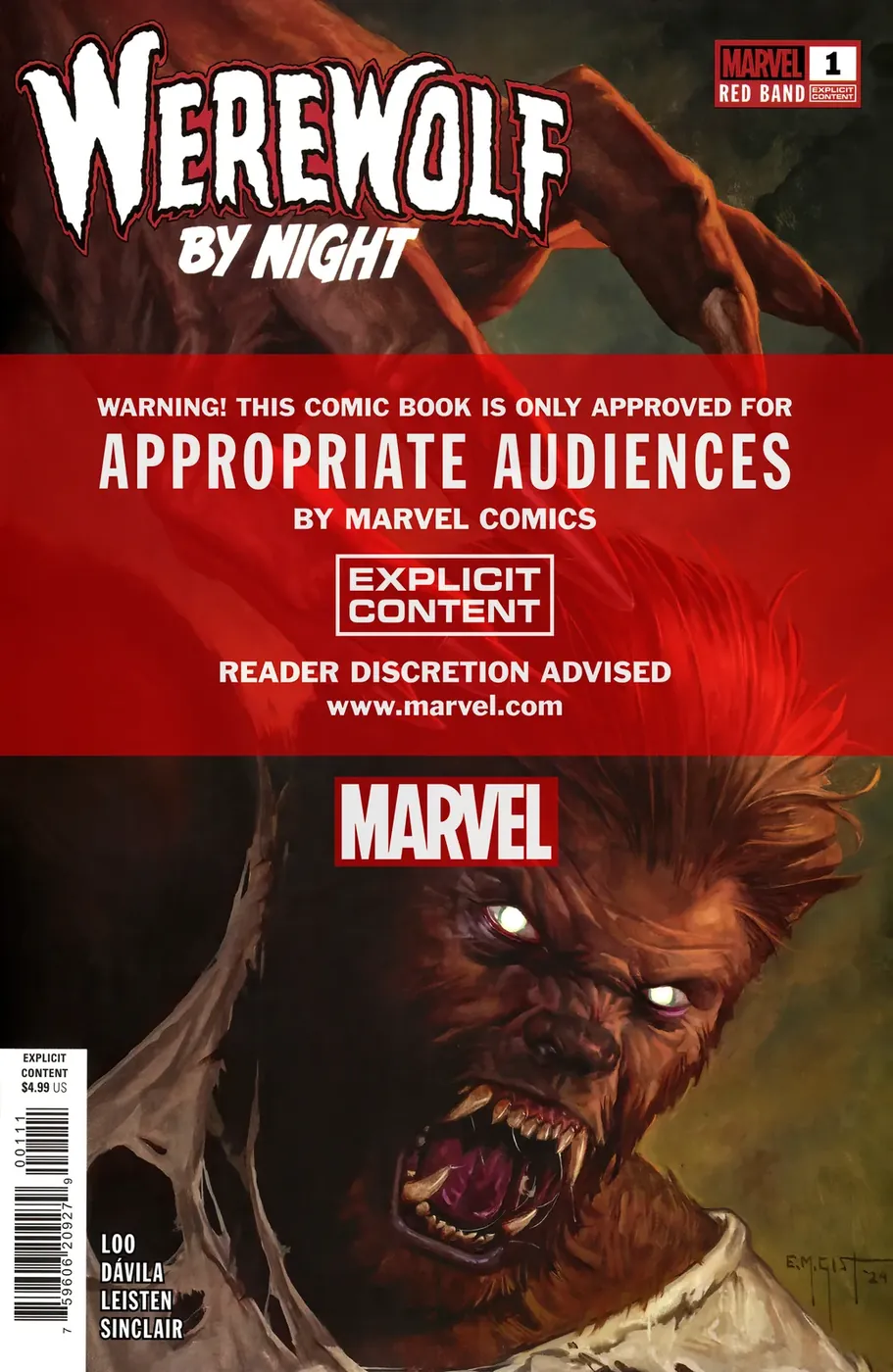 Cover of Werewolf by Night: Red Band #1