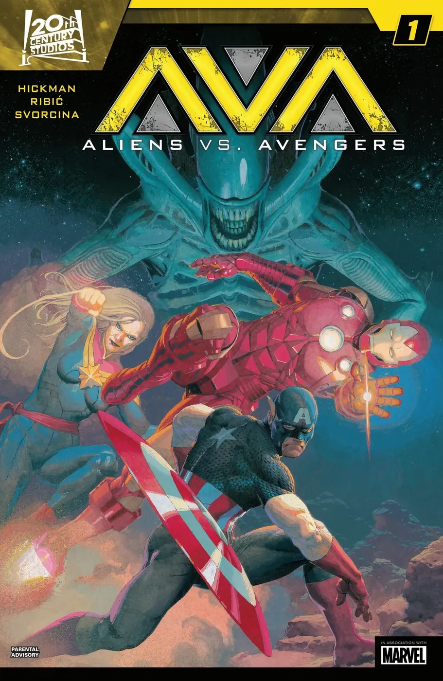 Cover of Aliens vs. Avengers #1