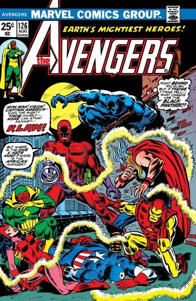 Cover of The Avengers #126