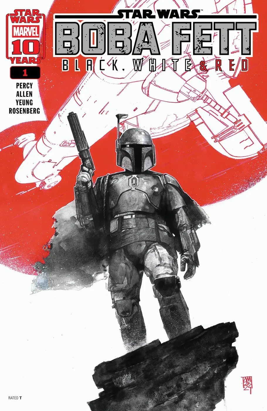 Cover of Star Wars: Boba Fett - Black, White & Red #1