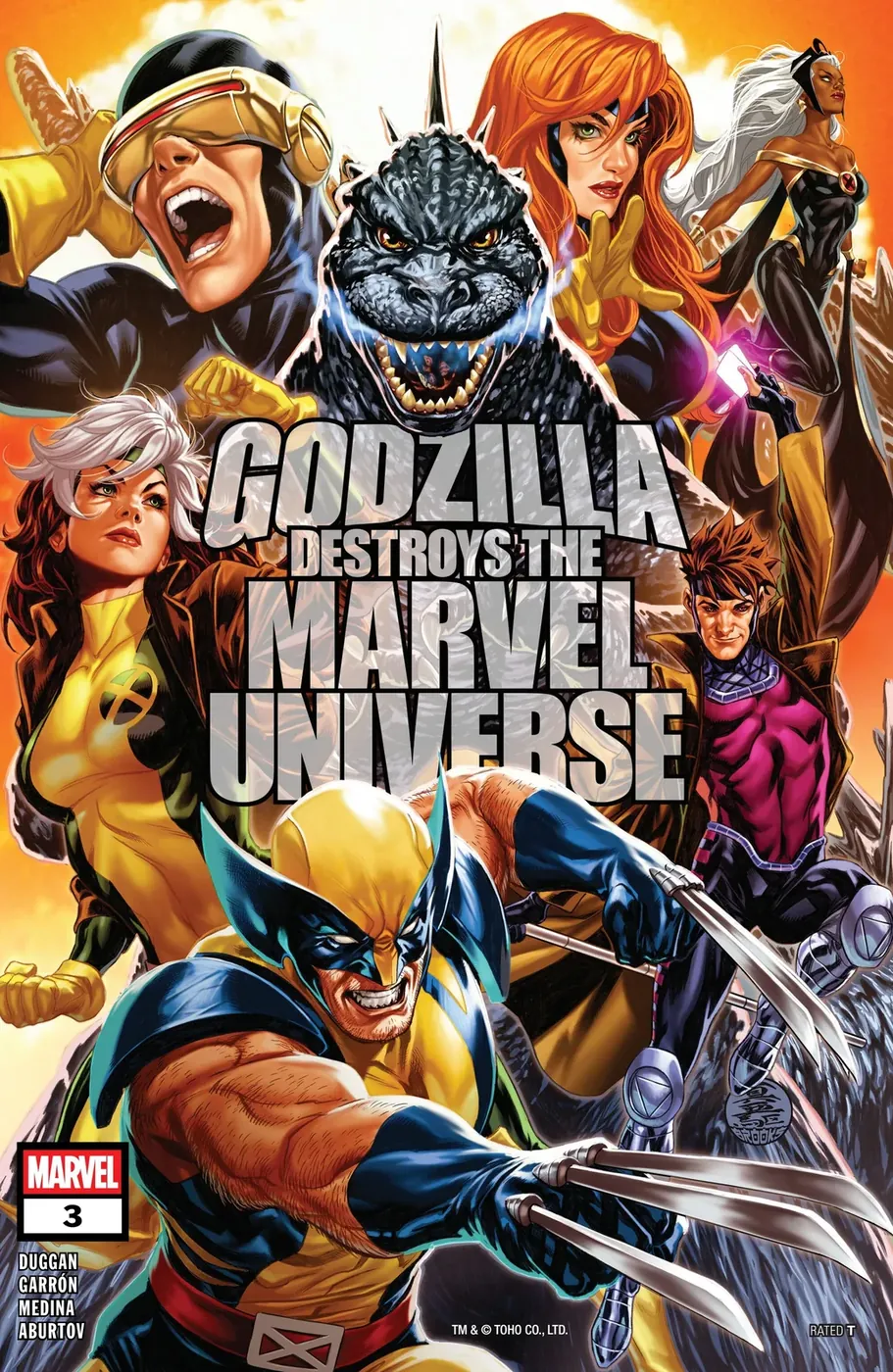 Cover of Godzilla Destroys the Marvel Universe #3
