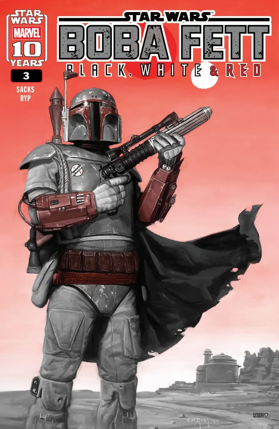 Cover of Star Wars: Boba Fett - Black, White & Red #3