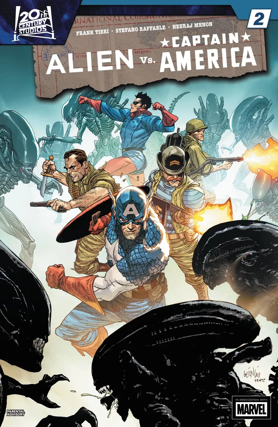 Cover of Alien vs. Captain America #2