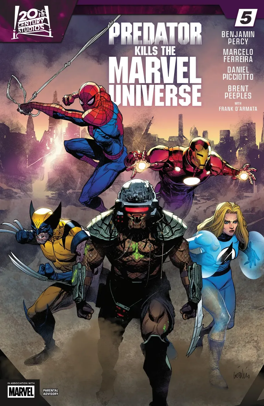 Cover of Predator Kills the Marvel Universe #5