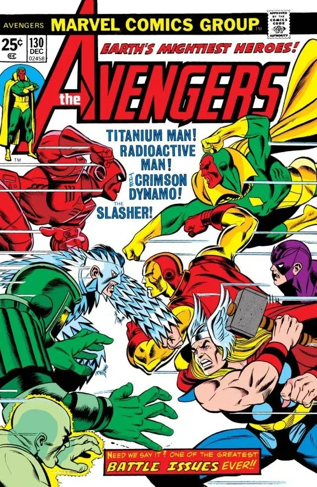 Cover of The Avengers #130