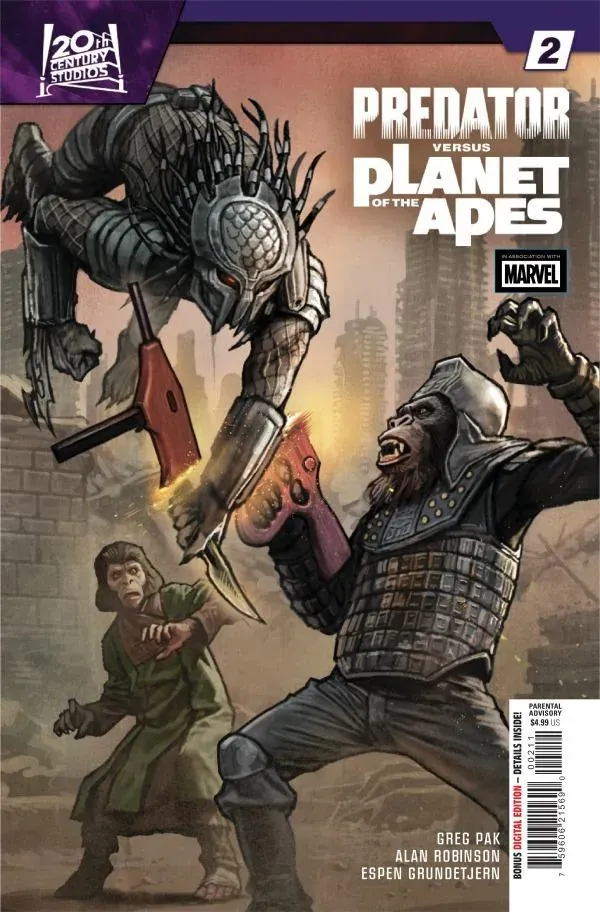 Cover of Predator vs. The Planet of the Apes #2