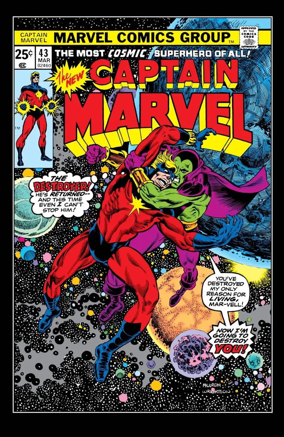 Cover of Captain Marvel #43