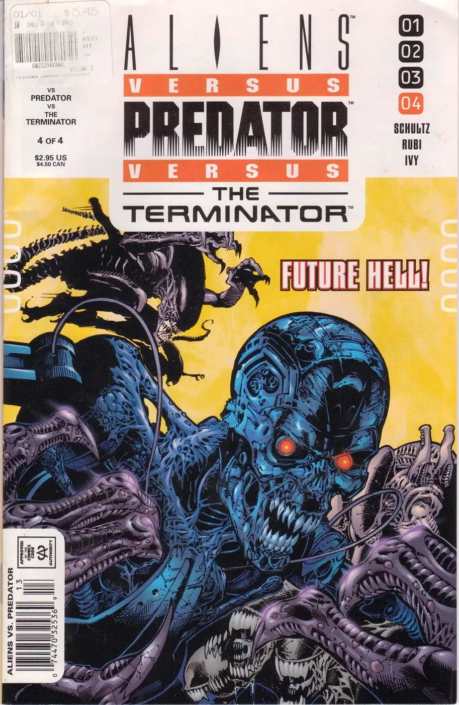 Cover of Aliens vs. Predator vs. The Terminator #4