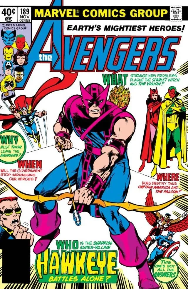 Cover of The Avengers #189