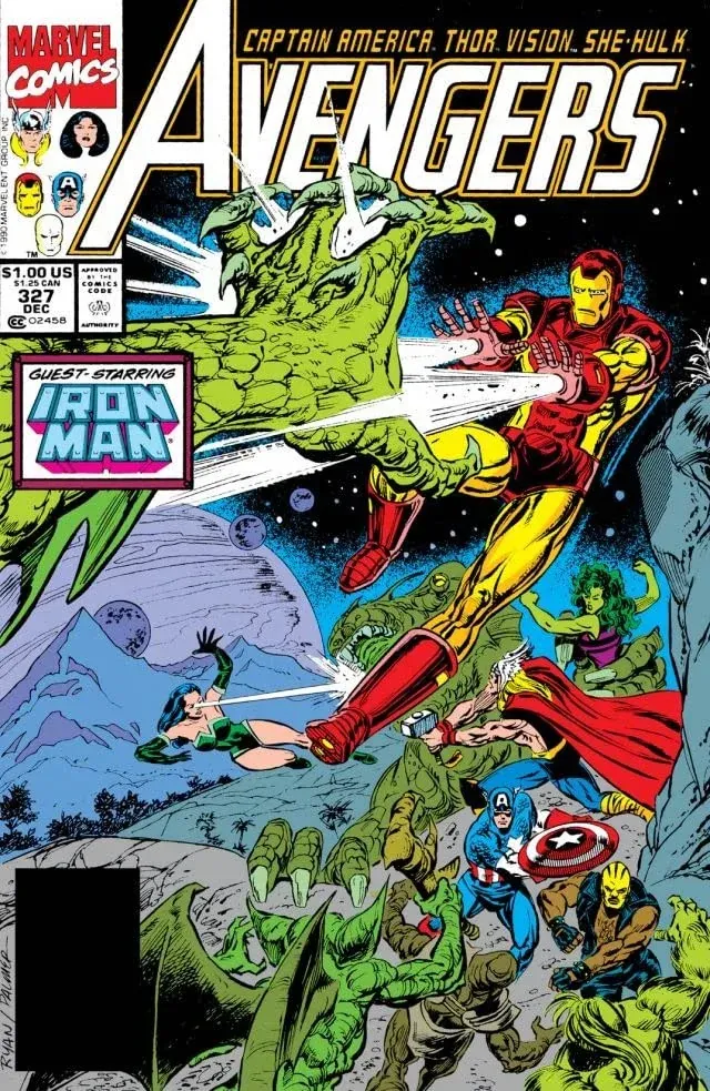 Cover of The Avengers #327