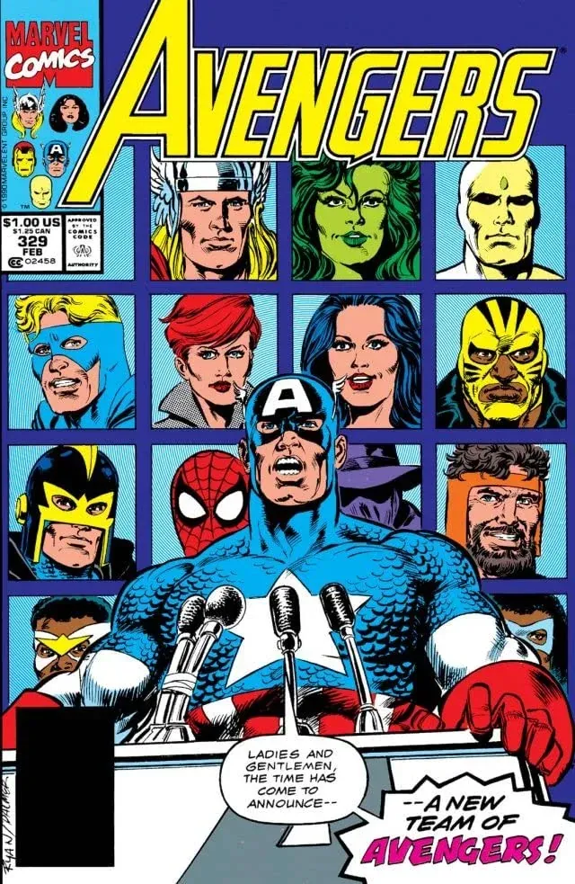 Cover of The Avengers #329