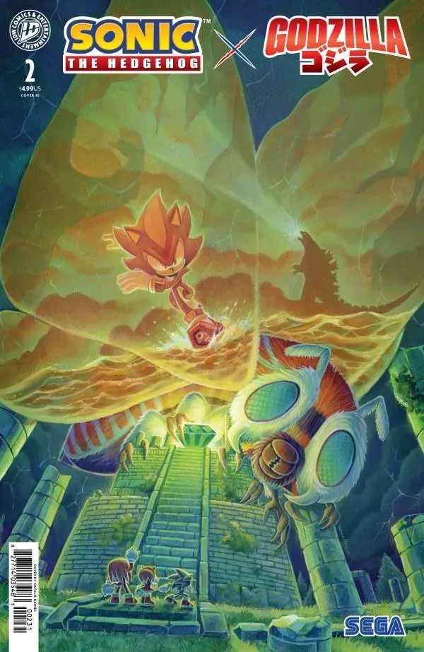 Cover of Sonic the Hedgehog x Godzilla #2
