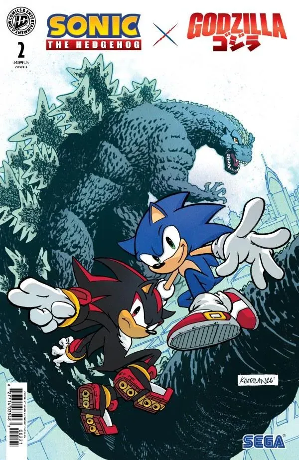 Cover of Sonic the Hedgehog x Godzilla #2