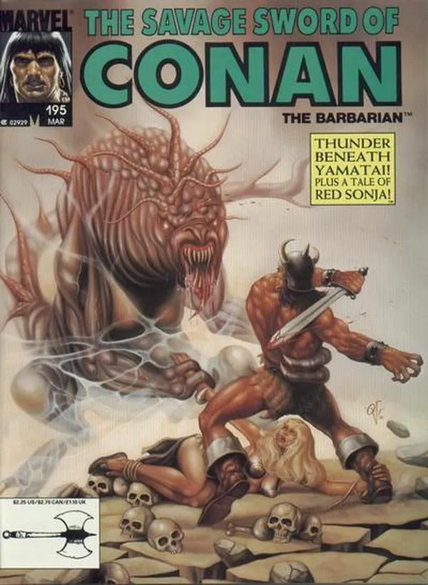 Cover of The Savage Sword of Conan #195