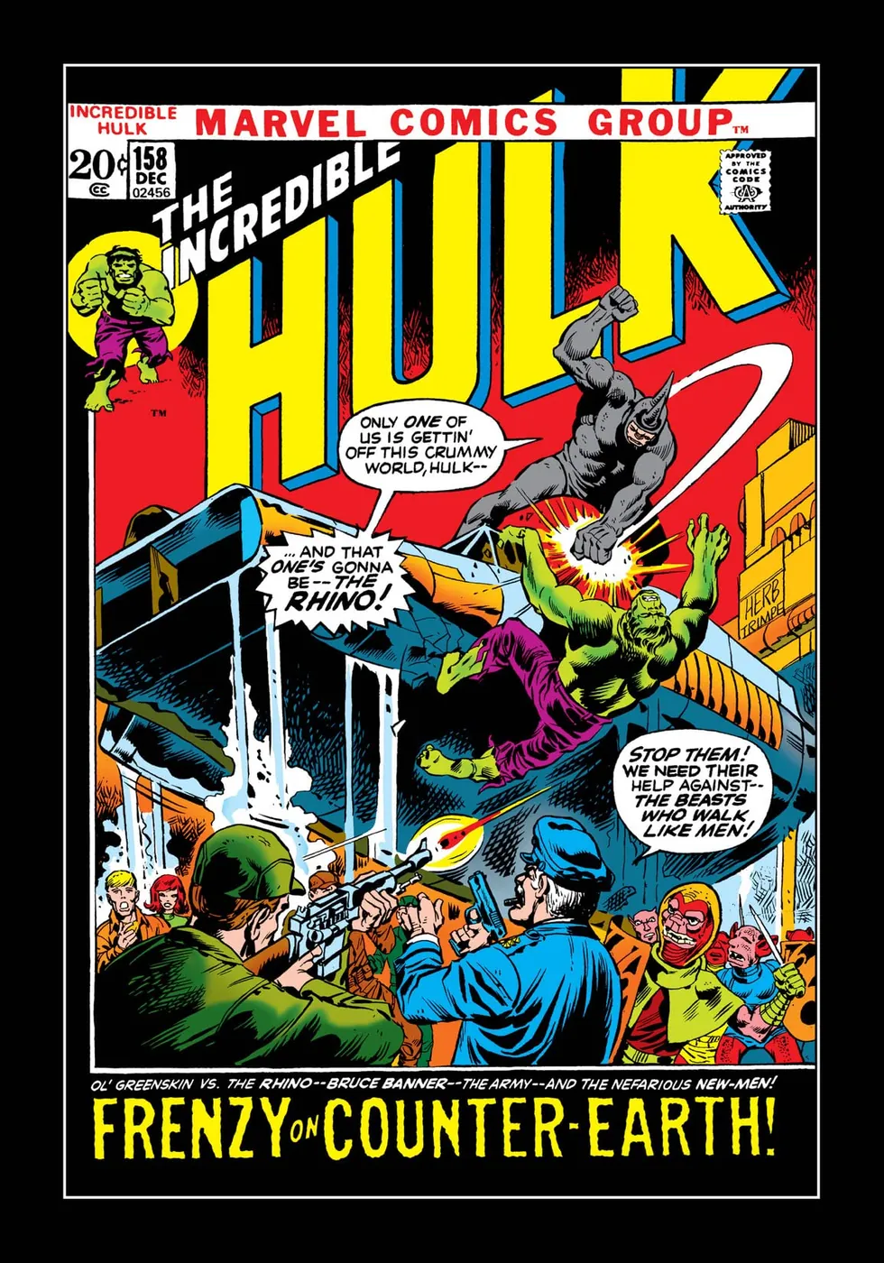 Cover of The Incredible Hulk #158