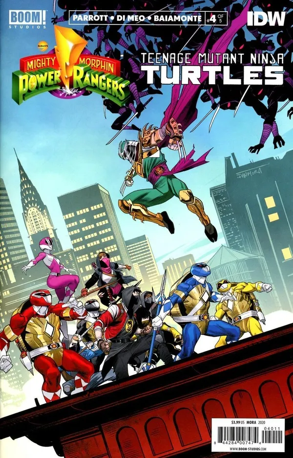 Cover of Mighty Morphin Power Rangers / Teenage Mutant Ninja Turtles #4