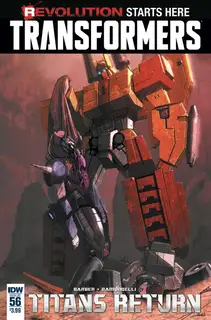Cover of The Transformers #56