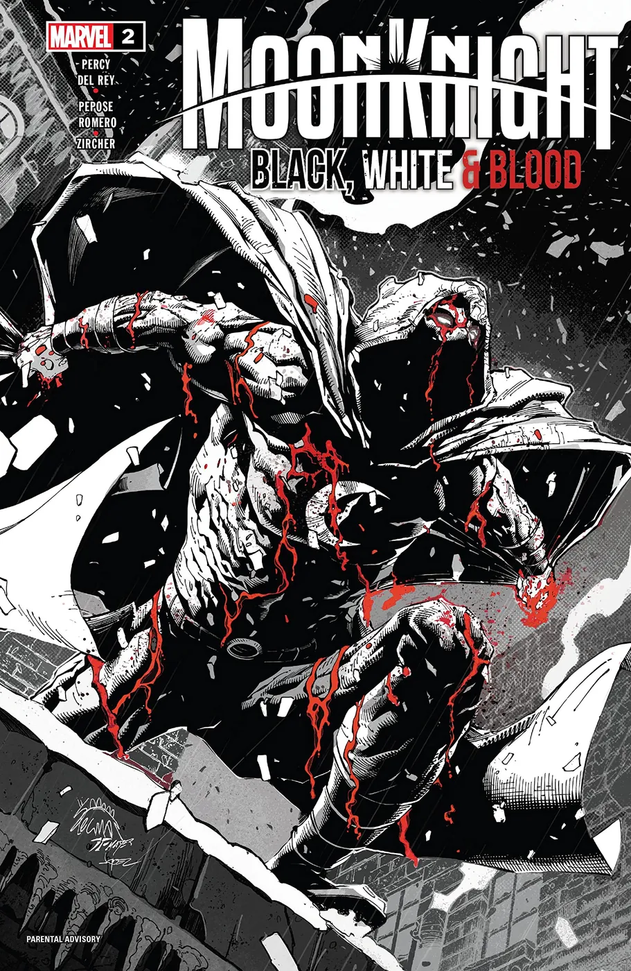 Cover of Moon Knight: Black, White & Blood #2