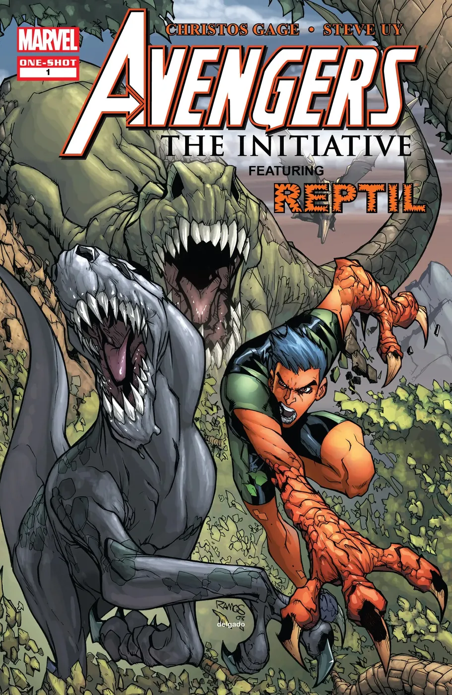 Cover of Avengers: The Initiative Featuring Reptil #1