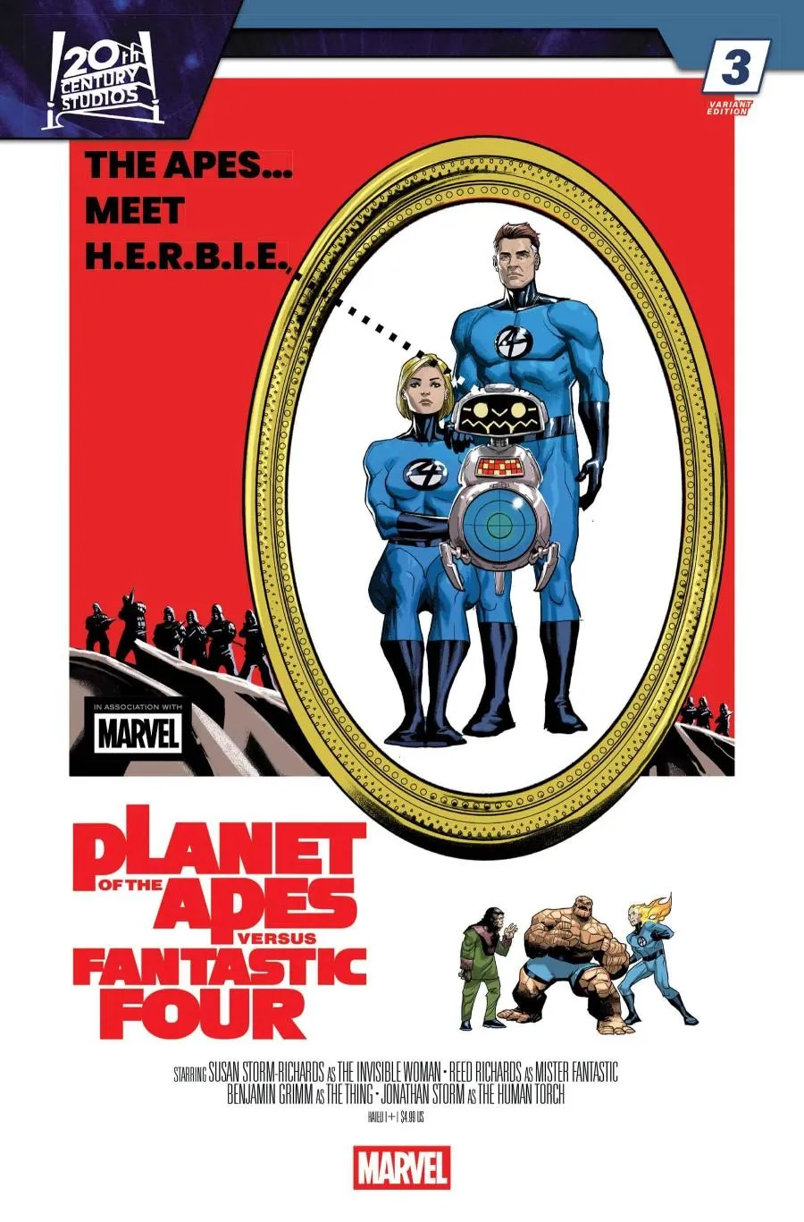 Cover of Planet of the Apes vs. Fantastic Four #3