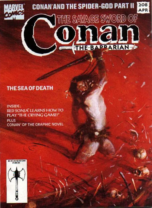 Cover of The Savage Sword of Conan #208