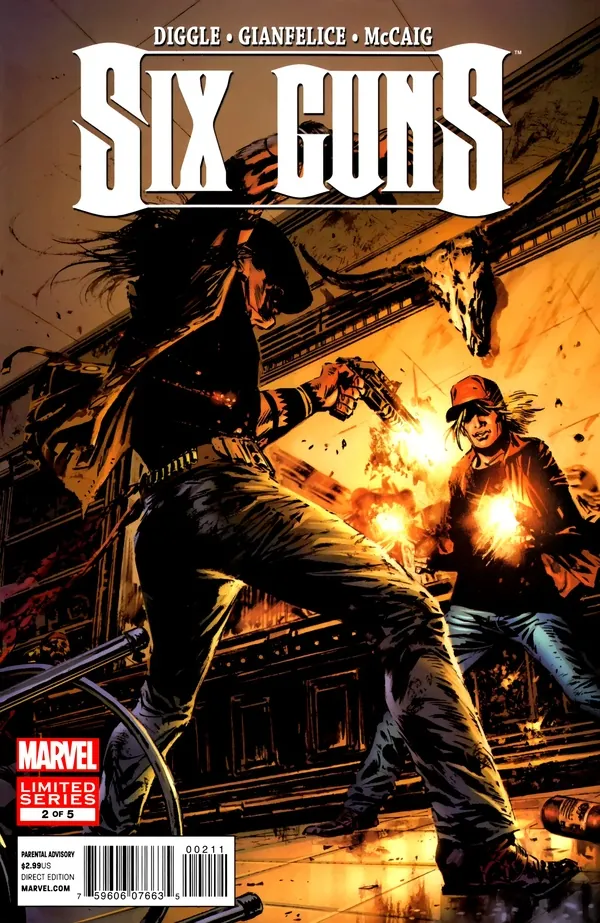 Cover of Six Guns #2