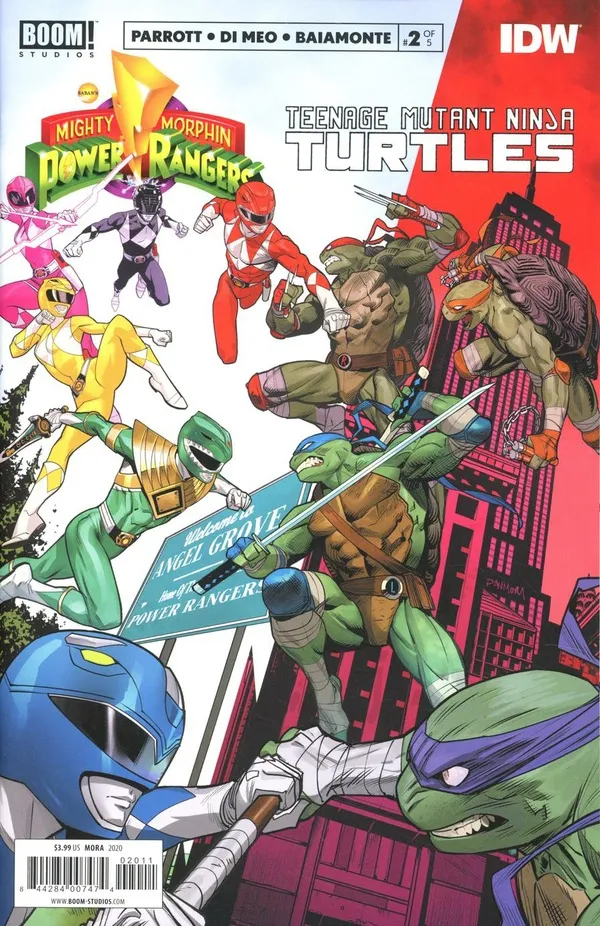 Cover of Mighty Morphin Power Rangers / Teenage Mutant Ninja Turtles #2