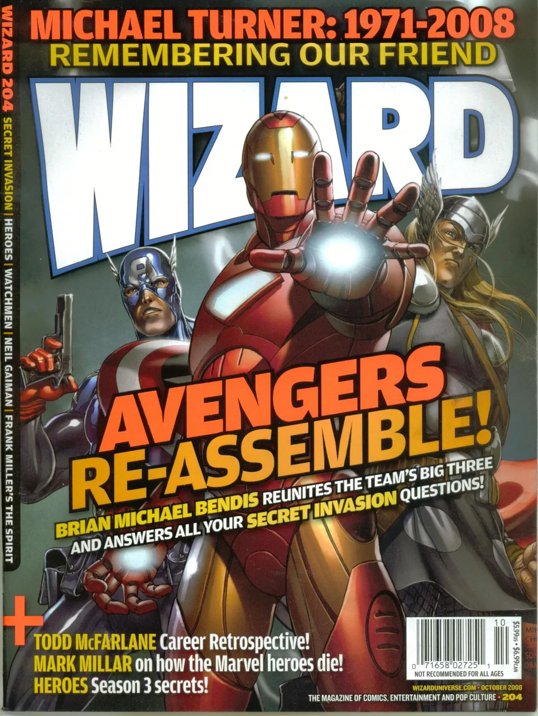 Cover of Wizard: The Comics Magazine #204