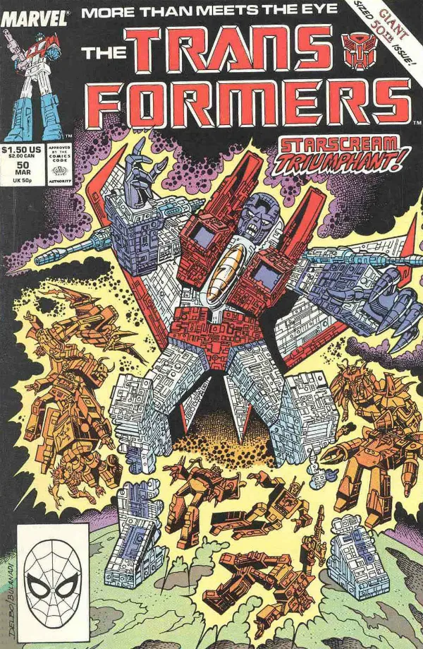 Cover of The Transformers #50