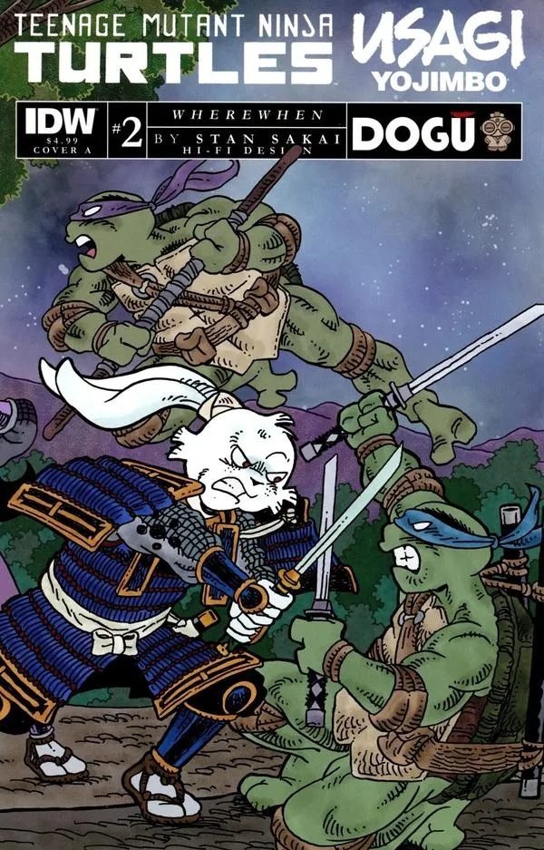 Cover of Teenage Mutant Ninja Turtles / Usagi Yojimbo: Wherewhen #2