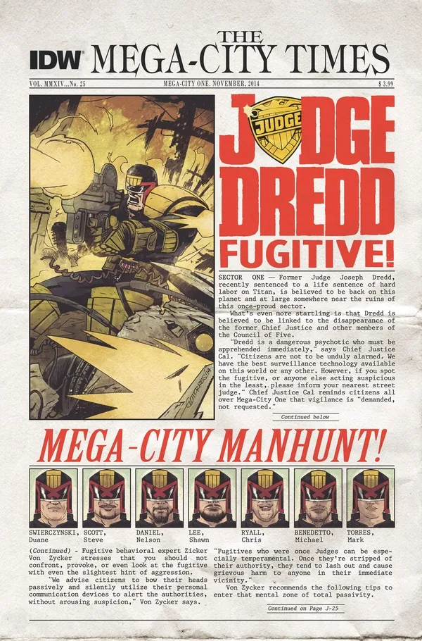 Cover of Judge Dredd #25