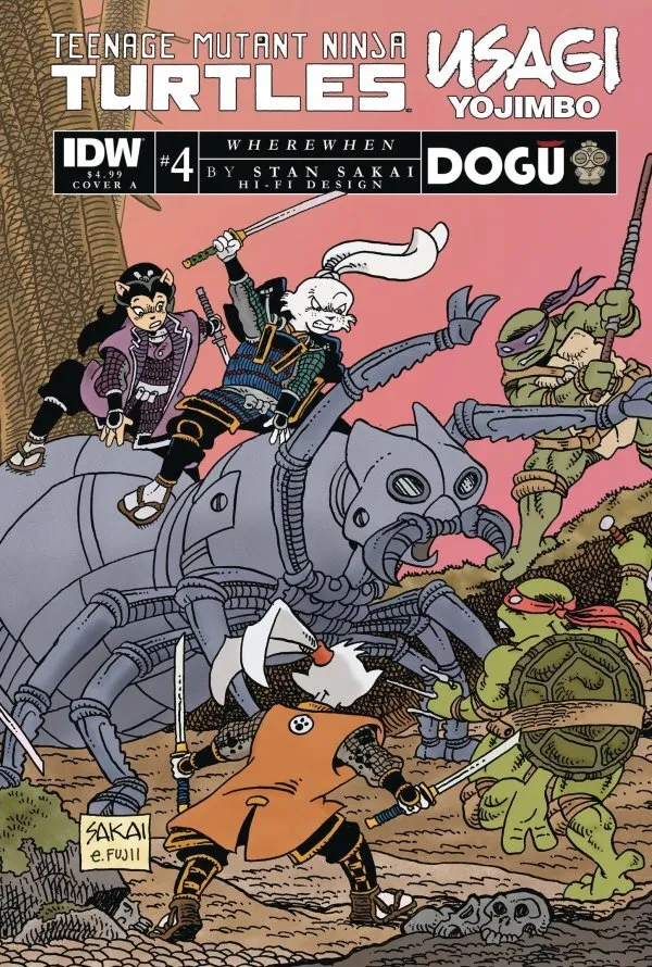 Cover of Teenage Mutant Ninja Turtles / Usagi Yojimbo: Wherewhen #4