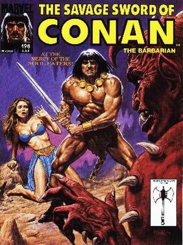Cover of The Savage Sword of Conan #198