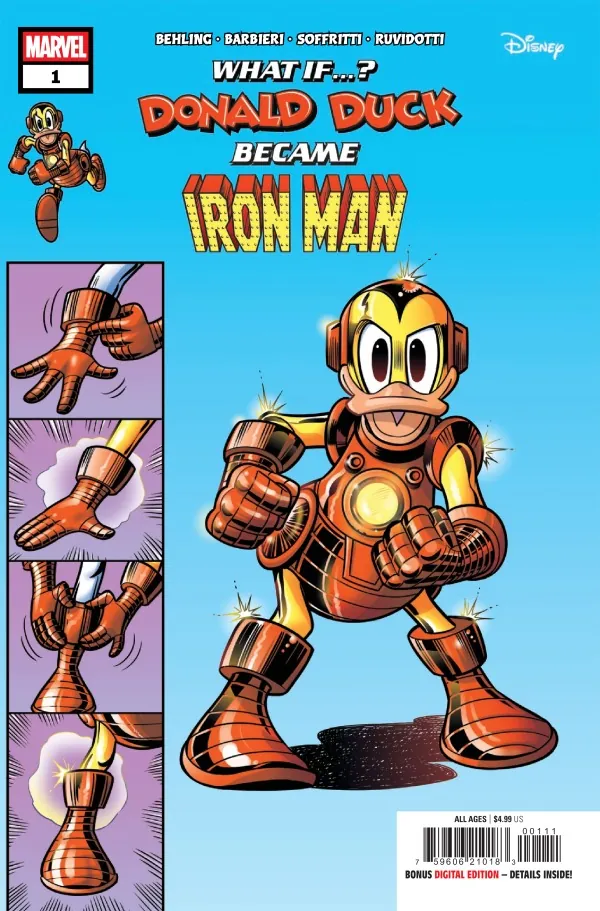Cover of Marvel & Disney: What If...? Donald Duck Became Iron Man #1