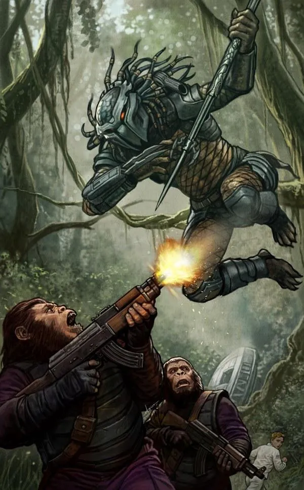 Cover of Predator vs. The Planet of the Apes #1