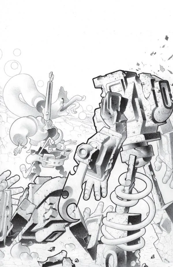 Cover of Faceless and the Family: Maze of the Mechanical Aliens #3