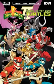 Cover of Mighty Morphin Power Rangers / Teenage Mutant Ninja Turtles II #4