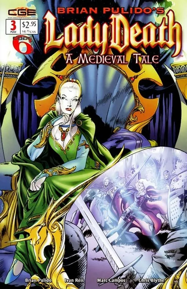 Cover of Brian Pulido's Lady Death: A Medieval Tale #3