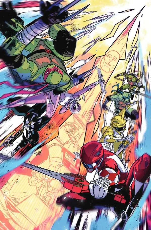 Cover of Mighty Morphin Power Rangers / Teenage Mutant Ninja Turtles III #2