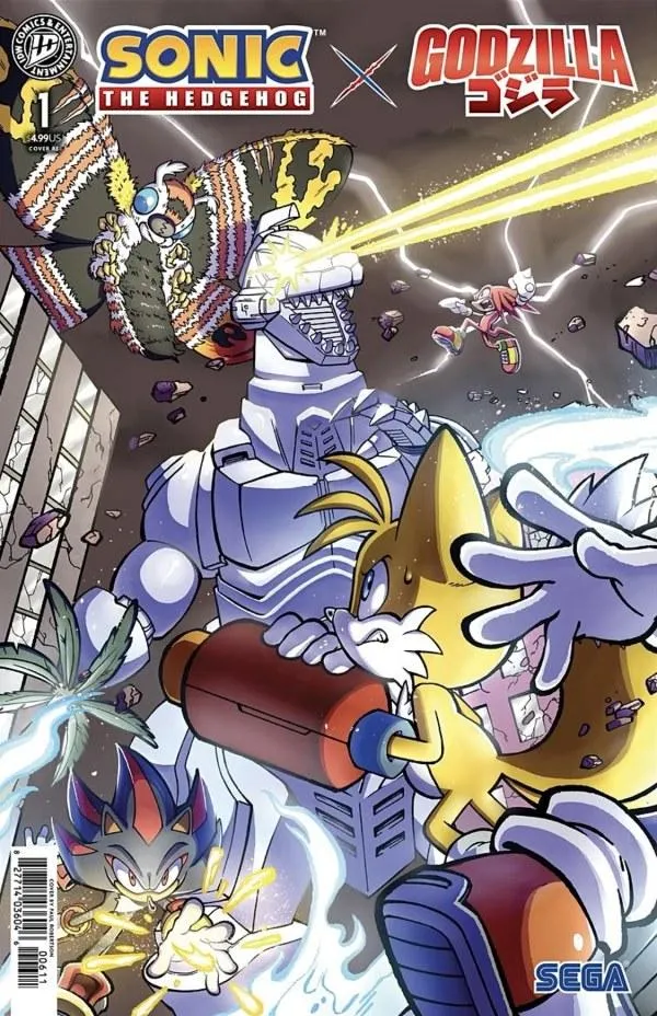 Cover of Sonic the Hedgehog x Godzilla #1
