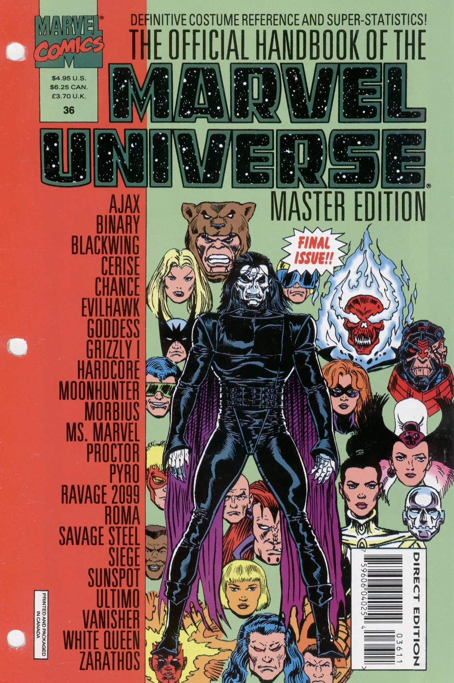 Cover of The Official Handbook of the Marvel Universe: Master Edition #36