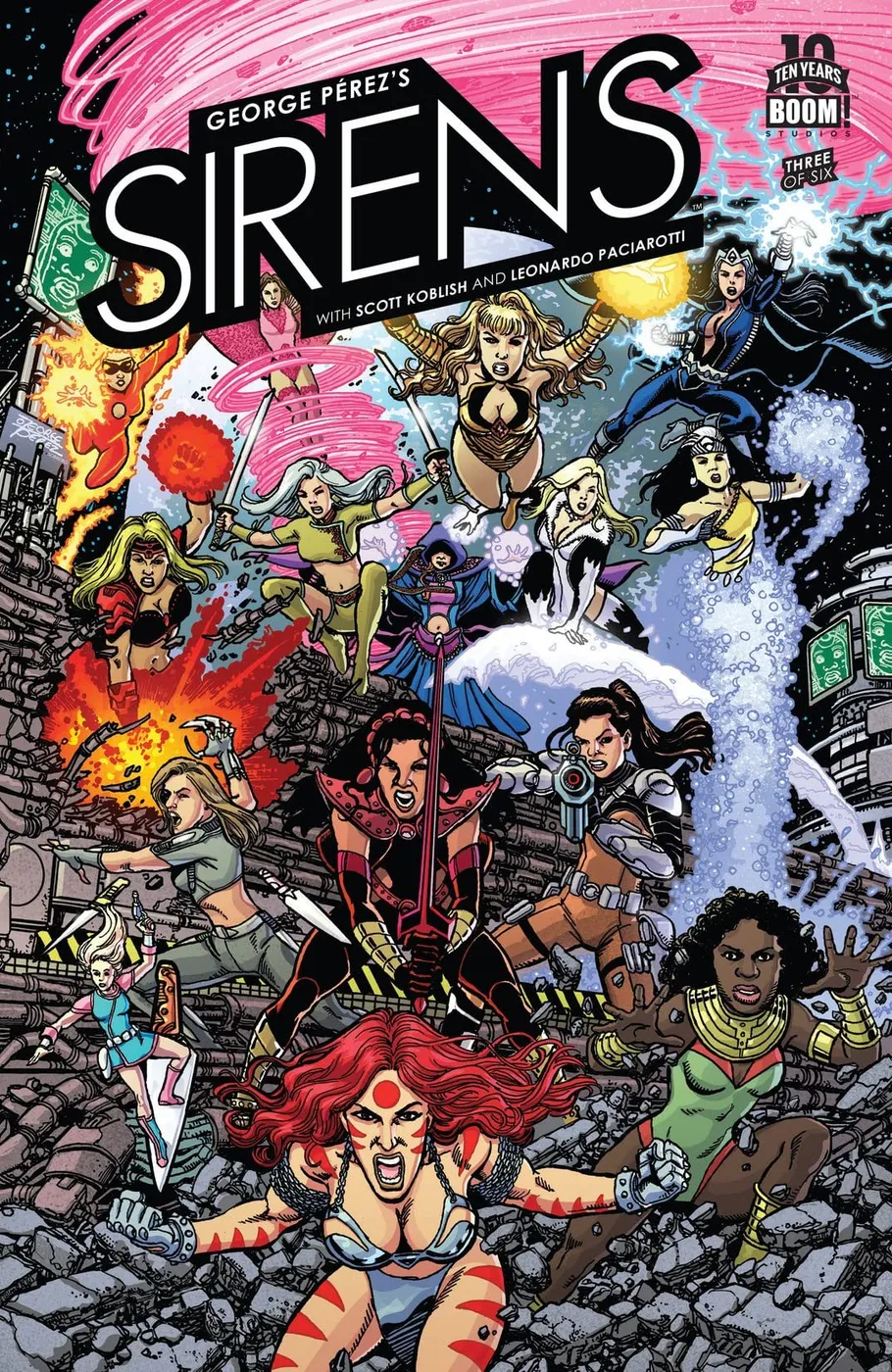 Cover of George Pérez's Sirens #3