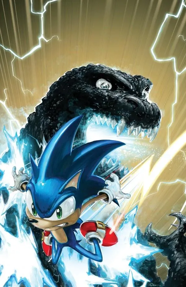 Cover of Sonic the Hedgehog x Godzilla #1