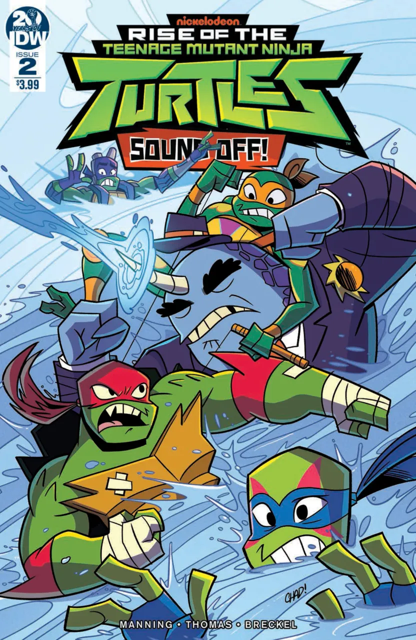 Cover of Rise of the Teenage Mutant Ninja Turtles: Sound Off! #2